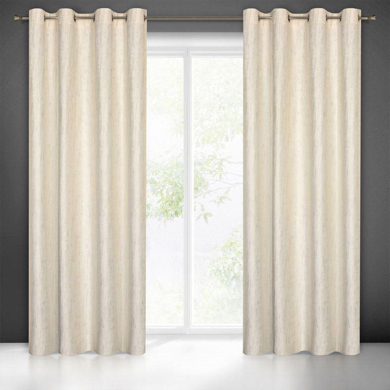 Ahquan Blackout Curtains Single Panel, Cream