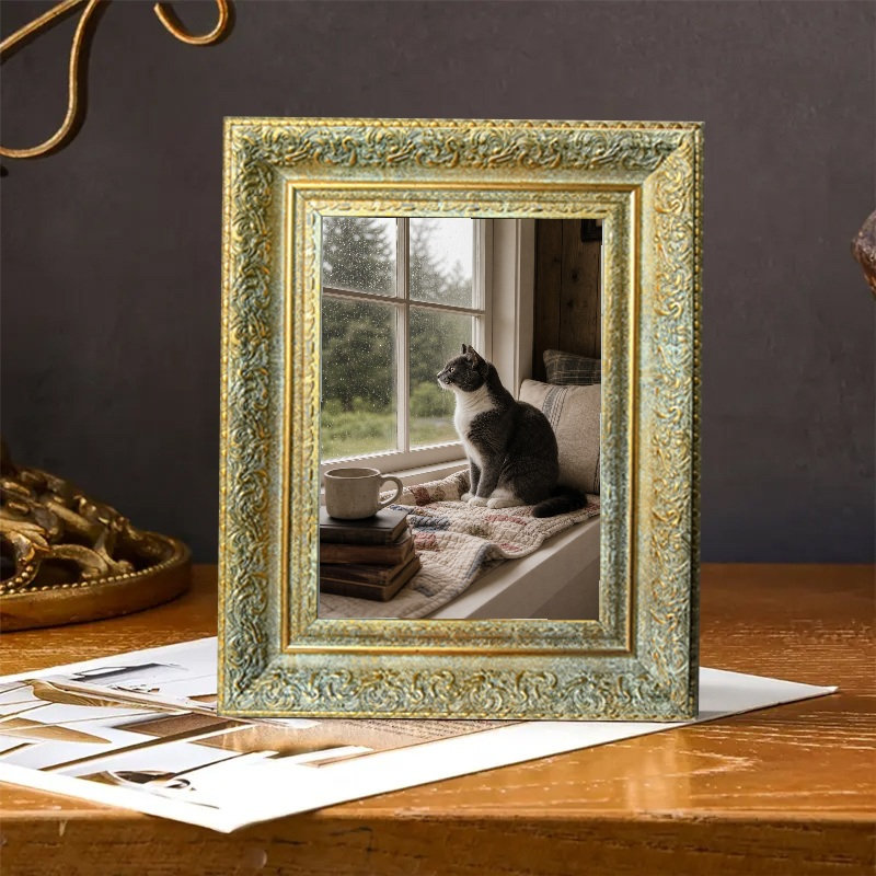 Cadre photo décoratif antique 3 pièces 5 "x 7" doré antique, Antique Gold, 3, 5" W x 7" H