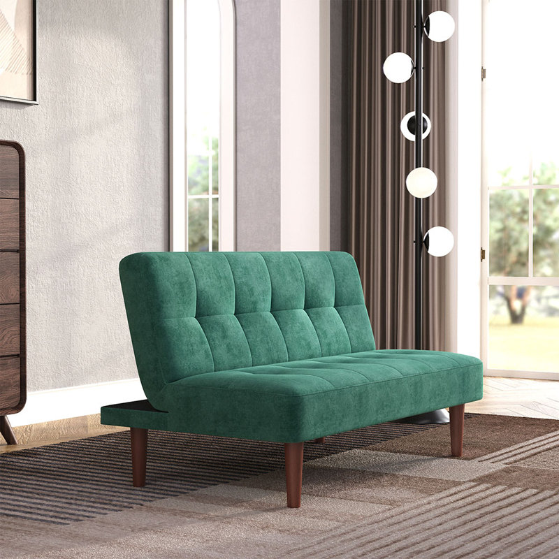 Sibi 2 Seater Linen Sofa Bed, Green