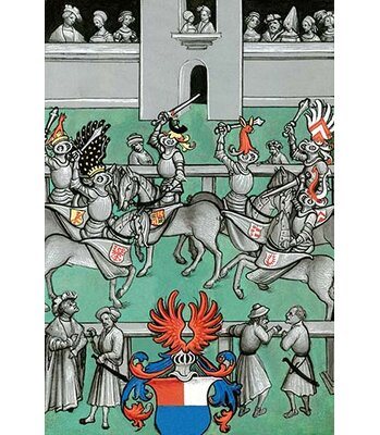 Medieval Tournament Melee and Jousting by Ludwig Van Eyb - Graphic Art Print -  Buyenlarge, 0-587-29342-xC2436
