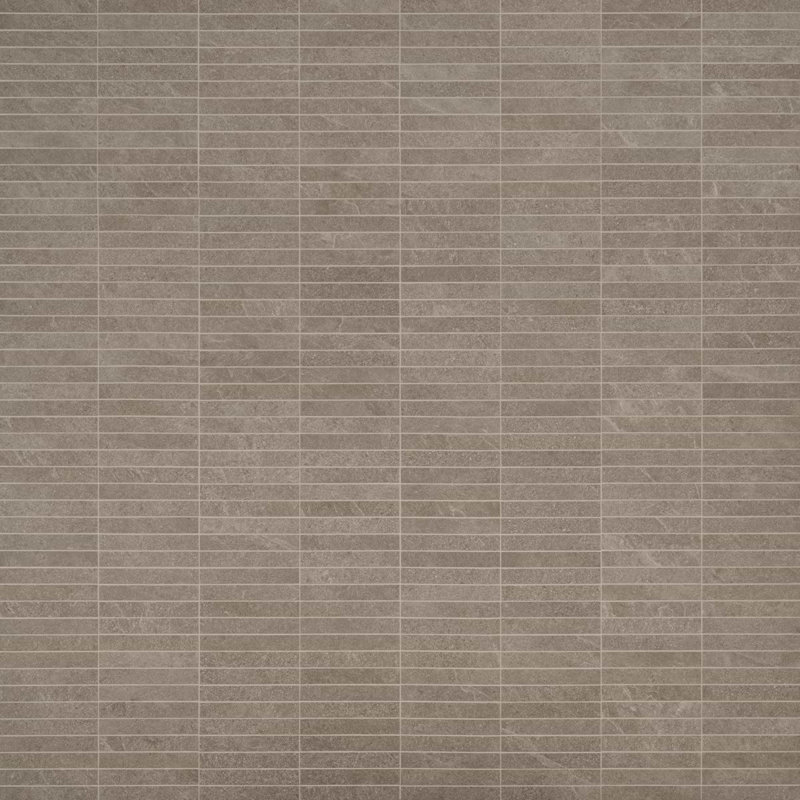 Era 12x12 Stacked Matte Limestone Look Porcelain Mosaic Tile, Caramel Brown