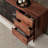 Solid Wood Simple Black Walnut Practical Locker 62.99'' Solid Wood Sideboard