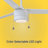Skelton Ceiling Fan with LED Light – 44'' 3-Blade, Pull Chain Control, Reversible AC Motor, Adjustable Color Temperature, Matte White with Matte White Blade Finish-1277667852-1277667843-1230574623