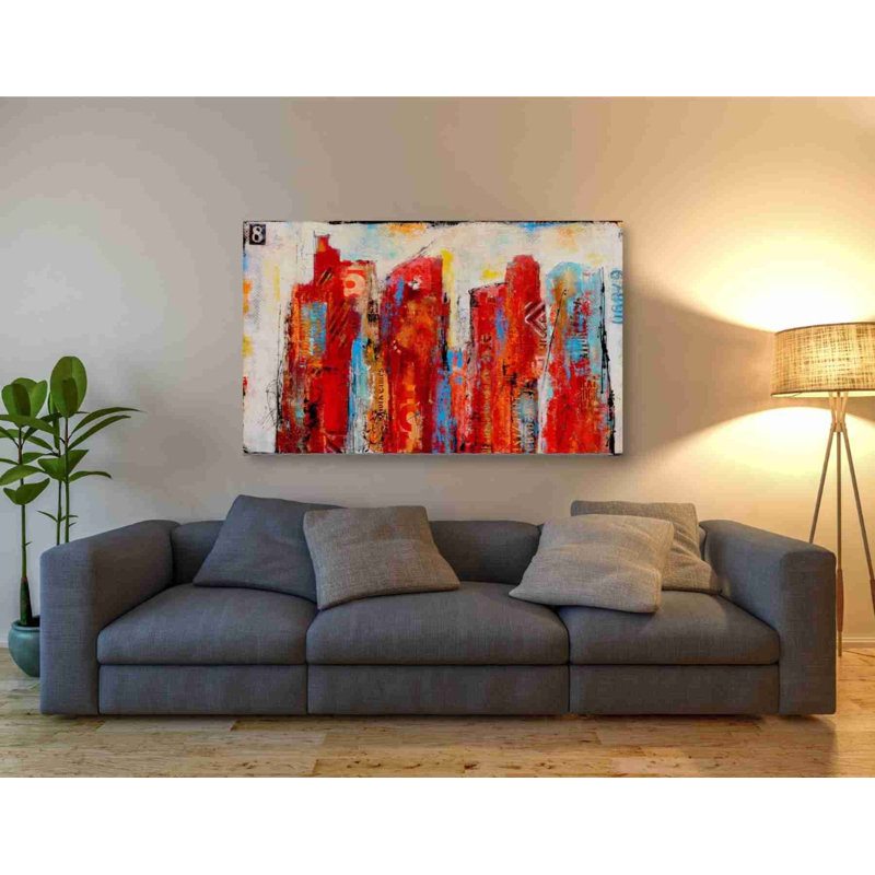 "Epic Graffiti" District 8 "par Erin Ashley, art mural sur toile, 54 po x 40 po