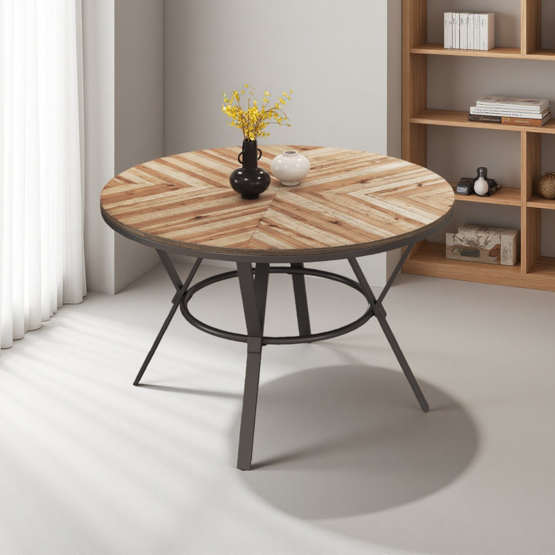 Table de salle à manger d'intérieur avec pieds en métal