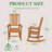 Outdoor All-weather HDPE Adirondack Rocker Chairs with Comfort High Backrest-121972749
