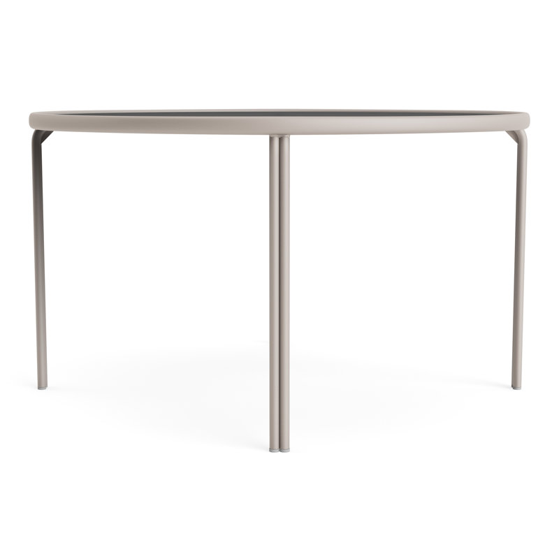 Kantan Outdoor Round Dining Table, Dove Smooth