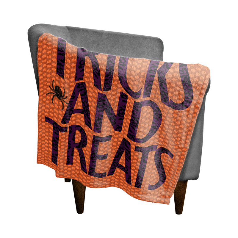 Tricks And Treats Hand Woven Throw Blanket, 50" W x 60" L