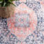 Tapis oriental tissé à plat à la main ivoire / bleu marine / rose Joppatowne-1679599150