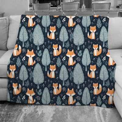 Whimsical Fox Fox Fleece Blanket