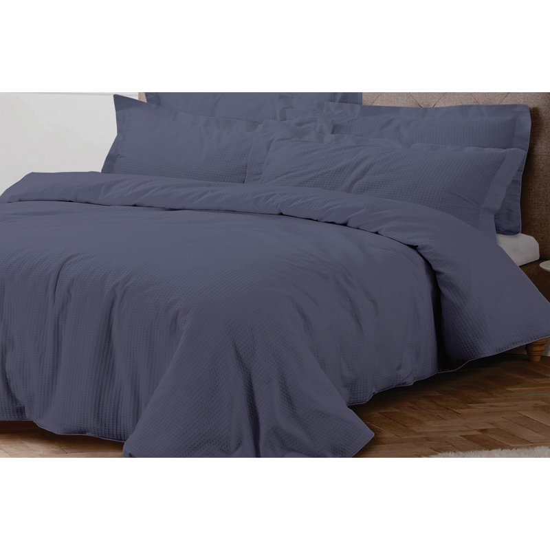 Estherlene Satin Solid Colour Duvet Cover Set with Pillowcases, Single Duvet Cover + 1 Oxford Pillowcase, Grey