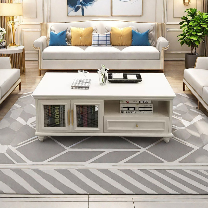 Simple and stylish popular coffee table, 17.72" H x 55.12" L x 23.62" W