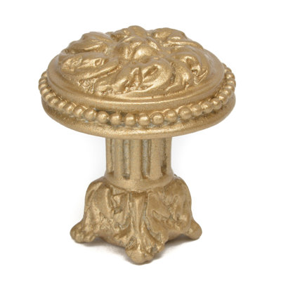 Acanthus & beaded large knob with column base Rosette style