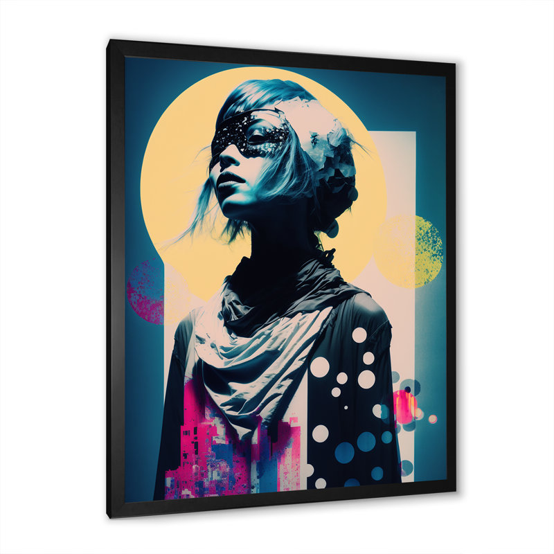 «Melven Street Fashion Model In Vintage Blue I», reproduction sur toile, Cadre photo noir, H 20 po x l 12 po x P 1 po