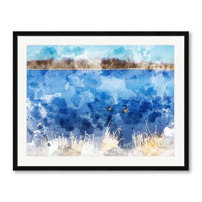 Canadian Geese 2524 Print by Chamira Young, 25.25" H x 31.25" W, Black Framed Paper