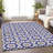 Premium Machine Washable Tweedy Navy Rug-1553124800