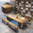 Brown Rectangular Solid Wood Executive Desk-1635157054