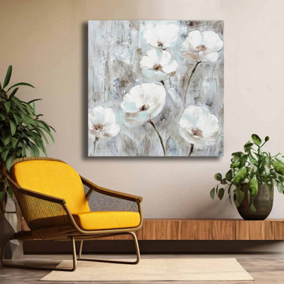 Art mural sur toile White Bloom Meadow