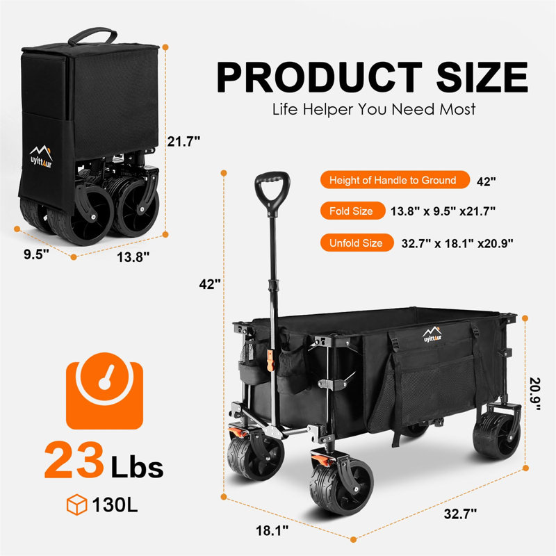 Heavy Duty Folding Wagon Garden Carts