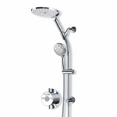 7.5" Dual Shower Head with Handheld, Rain Showerhead Shower System