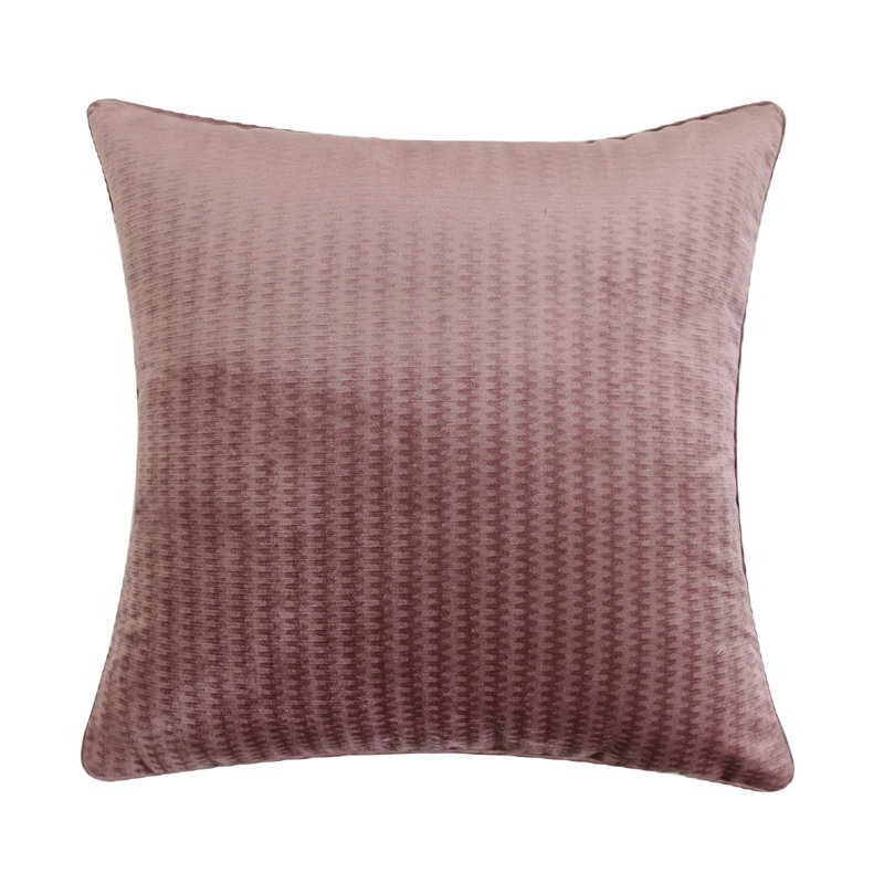  Housse et insert de coussin carré en coton, Rose, Pas de bourre