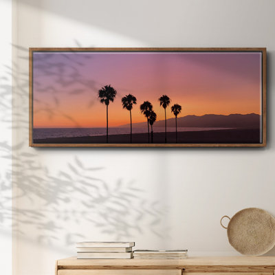 Coucher de soleil de Santa Monica, reproduction d'art sur toile
