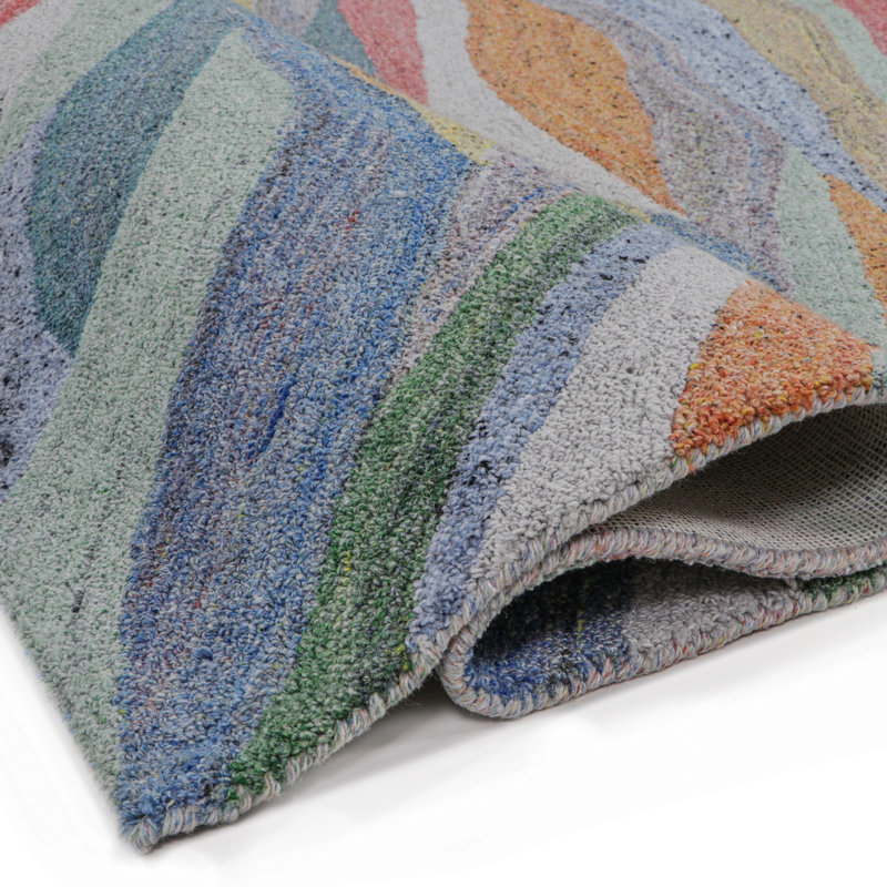 Global Recycled Standard Desertscape Hand-Tufted Recycled Indoor/Outdoor Rug Multicolor, Rectangle 8' x 10'