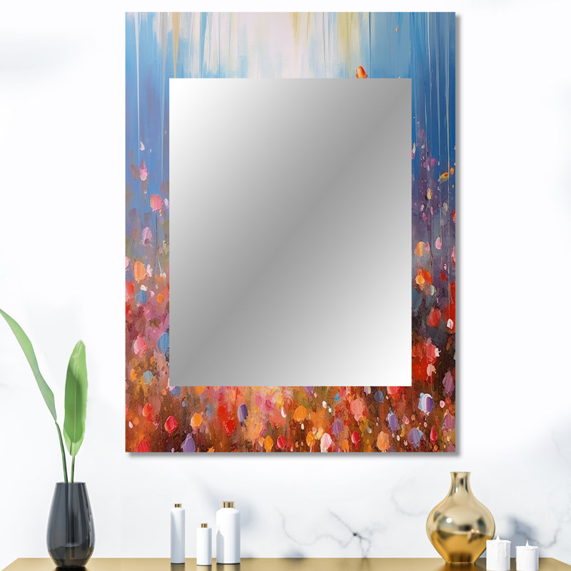 Couple marchant dans une romance artistique - miroir de couple, miroir mural bleu unique, impression d'art en métal