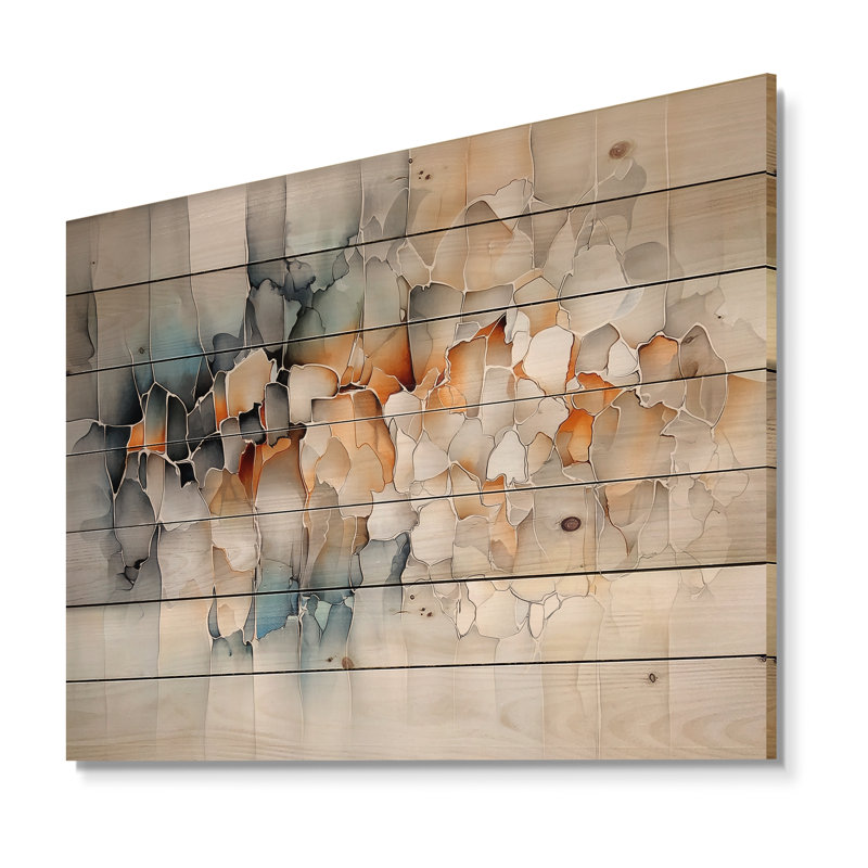 Blue Botanical Exploration II - Décoration murale en bois botanique sur bois de pin naturel, H 10 po x l 20 po x P 0,78 po