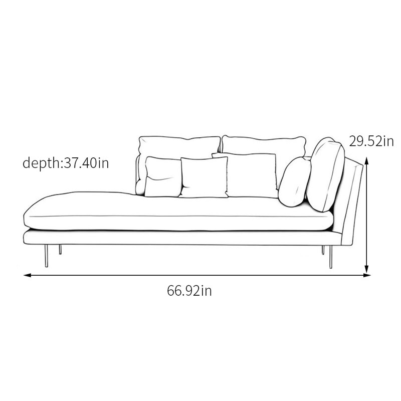 Comfortable High-Density Foam Chaise Longue