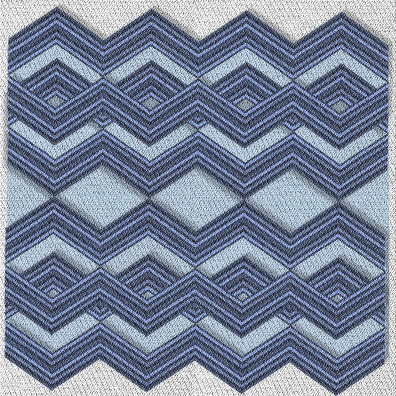 Sapienza Chevron Indoor Rug, Square 5'