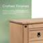 Ensemble de 2 buffets en bois naturel avec tiroirs et portes mixtes