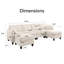 Canapé modulaire en chenille beige de 109 pouces, canapé-lit en forme de nuage avec repose-pieds, combinaison de bricolage pour le salon-1023108780-1023108769