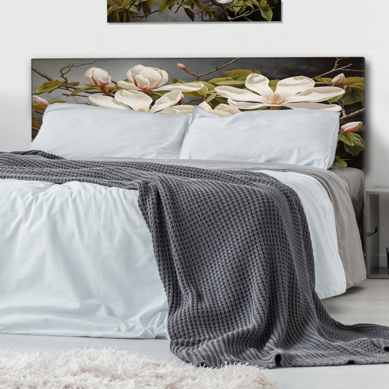 Kaseea - Tête de lit tapissier à motif floral, Très grand
