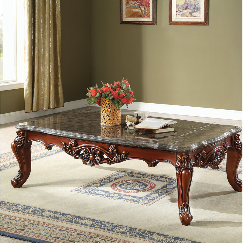 Table basse rectangulaire en noyer Misael