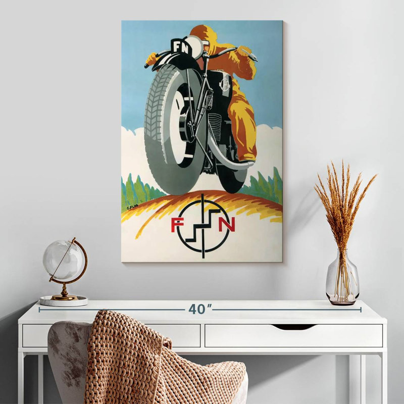 Mehar FN Motorcycle 1934, 30" H x 20" W