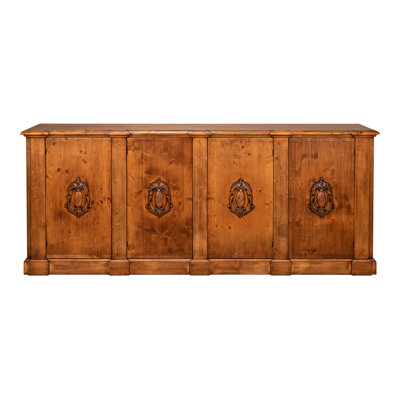 Crested 96'' W Solid Wood Sideboard