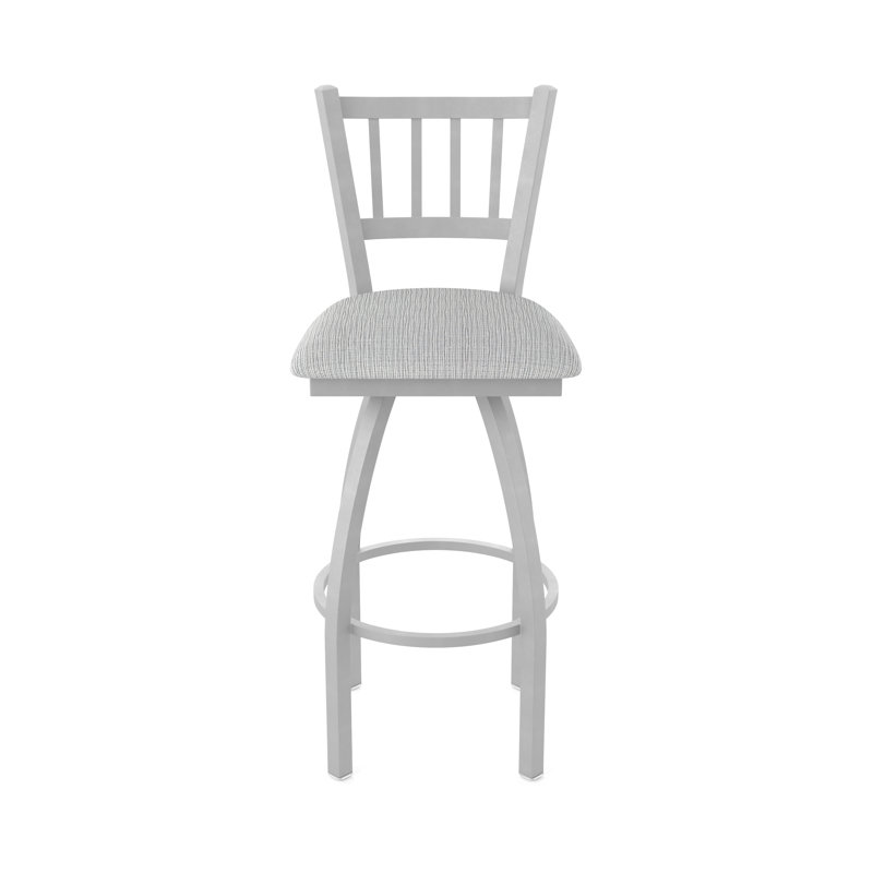 Tabouret pivotant 810 Contessa, Nickel anodisé, Tissu - alpin graphique, Très grand (siège d'une hauteur de 36 po)