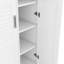 Armoire moderne à 3 portes avec tablettes élégantes, blanc - Caractéristiques luxueuses du rangement extérieur de la chambre à coucher, attrait amélioré