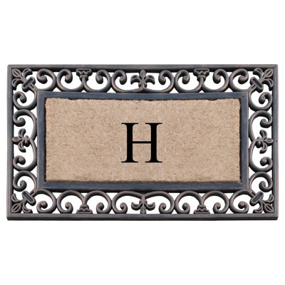 Tapis d'extérieur antidérapant naturel à motif cachemire 30 po x 18 po Natural