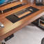 Bureau d'ordinateur à hauteur réglable électrique en bois massif-296378089