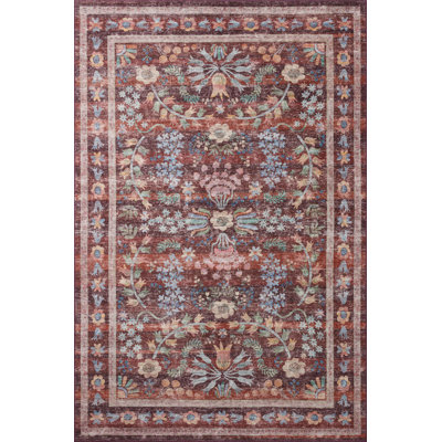 Floral and Oriental Indoor Rug