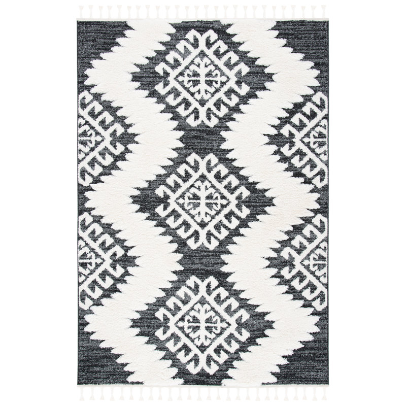 Tapis performance à poils longs style marocain, Rectangle 9 pi x 12 pi