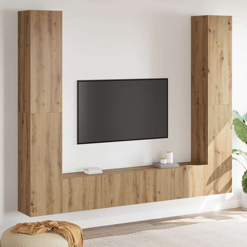 Awendela TV Stand, 221 x 30 x 180 cm, Artisan Oak