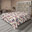Bleu, gris et marron / motif floral
