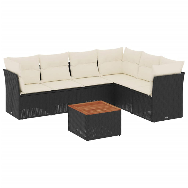 Ensemble de canapé de jardin en rotin PE