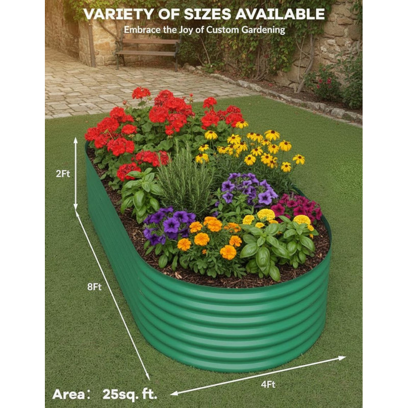 2pcs Heavy-Duty Raised Garden Beds, 94.5" H x 47.2" W x 23.6" D