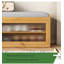 Banc de rangement transparent pour chaussures en bambou-730357324