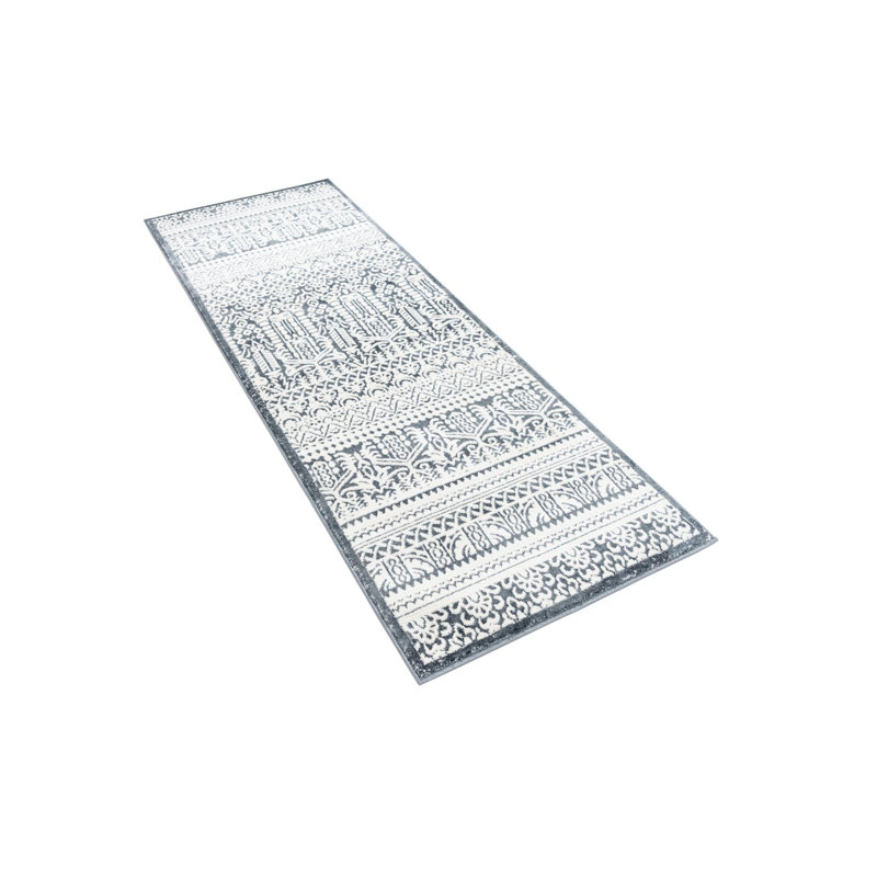 Tapis bleu-beige Southwestern / Lodge Onyxx, Tapis de couloir 2 pi 2 po x 6 pi 1 po