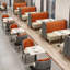 Bancs de restaurant élégants et simples-99317250